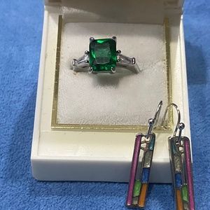 New, Fashion Jewelry, Ring and earrings, size 8